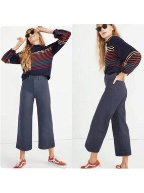 Madewell Emmett  Welt Pocket Wide leg cropped pant
